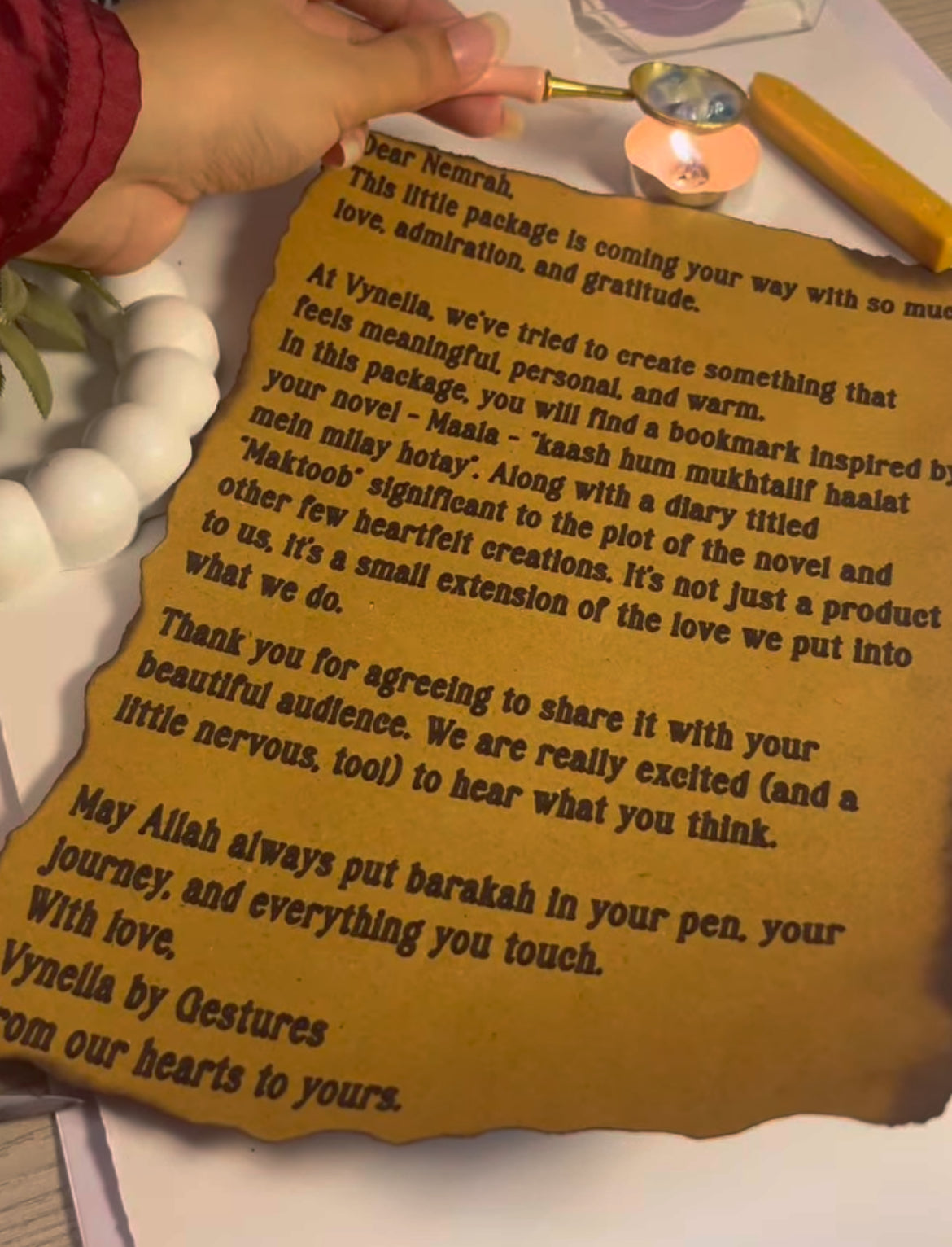 Letters from the heart